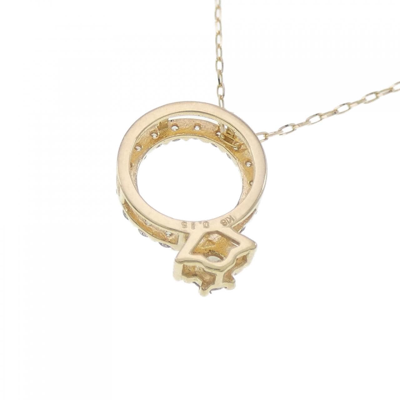 [BRAND NEW] K18YG ring Diamond necklace 0.15CT