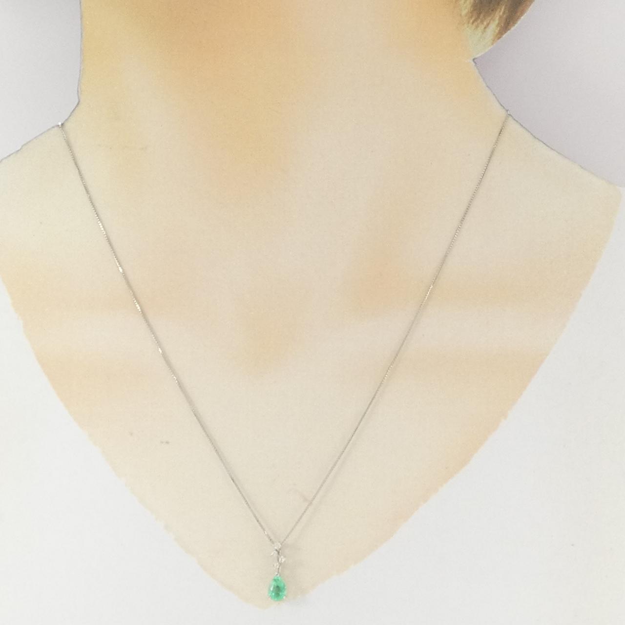 ジーエスティービー エメラルド ネックレス 0.40CT