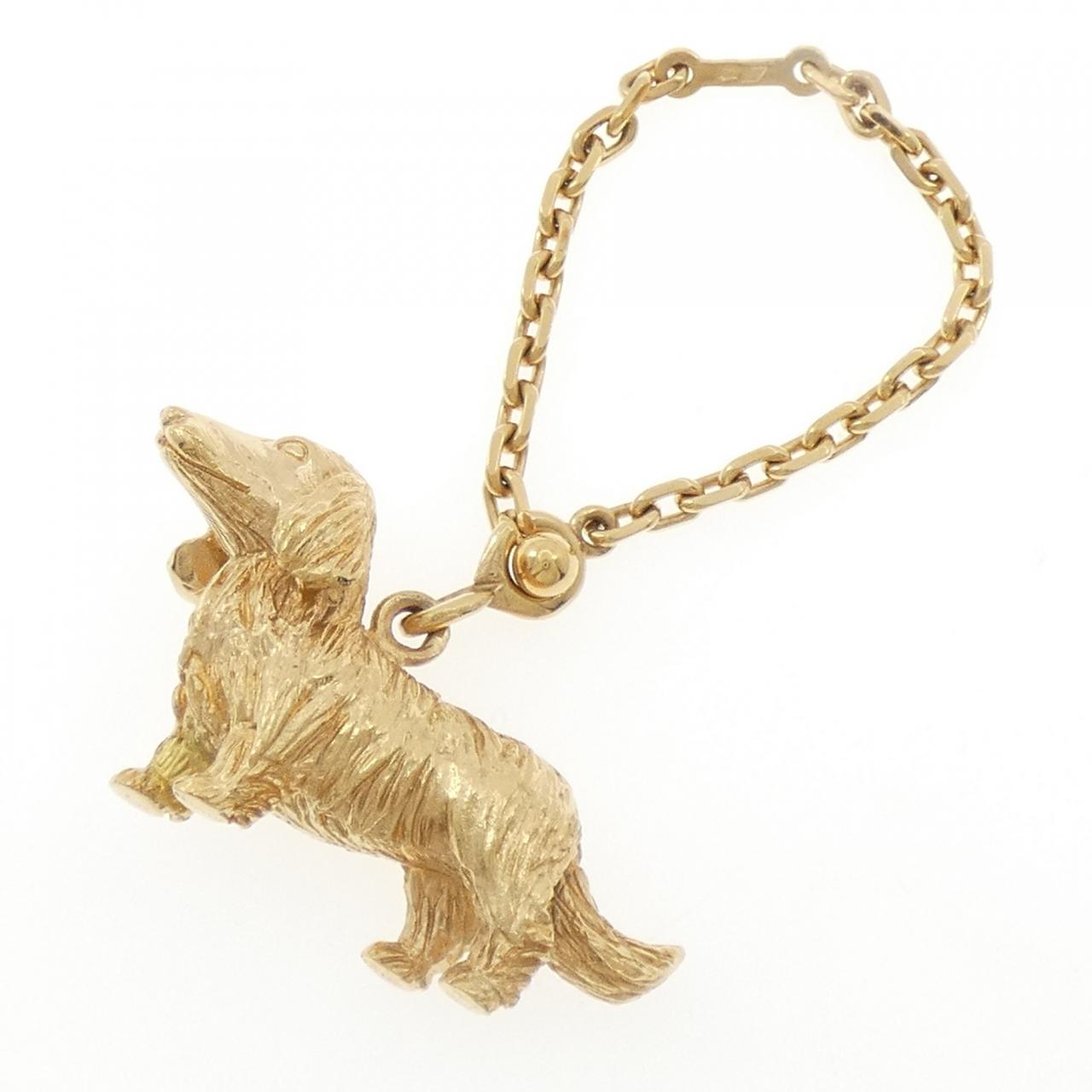 【ヴィンテージ】エルメス 18KYG/ホールマーク キーチェーン