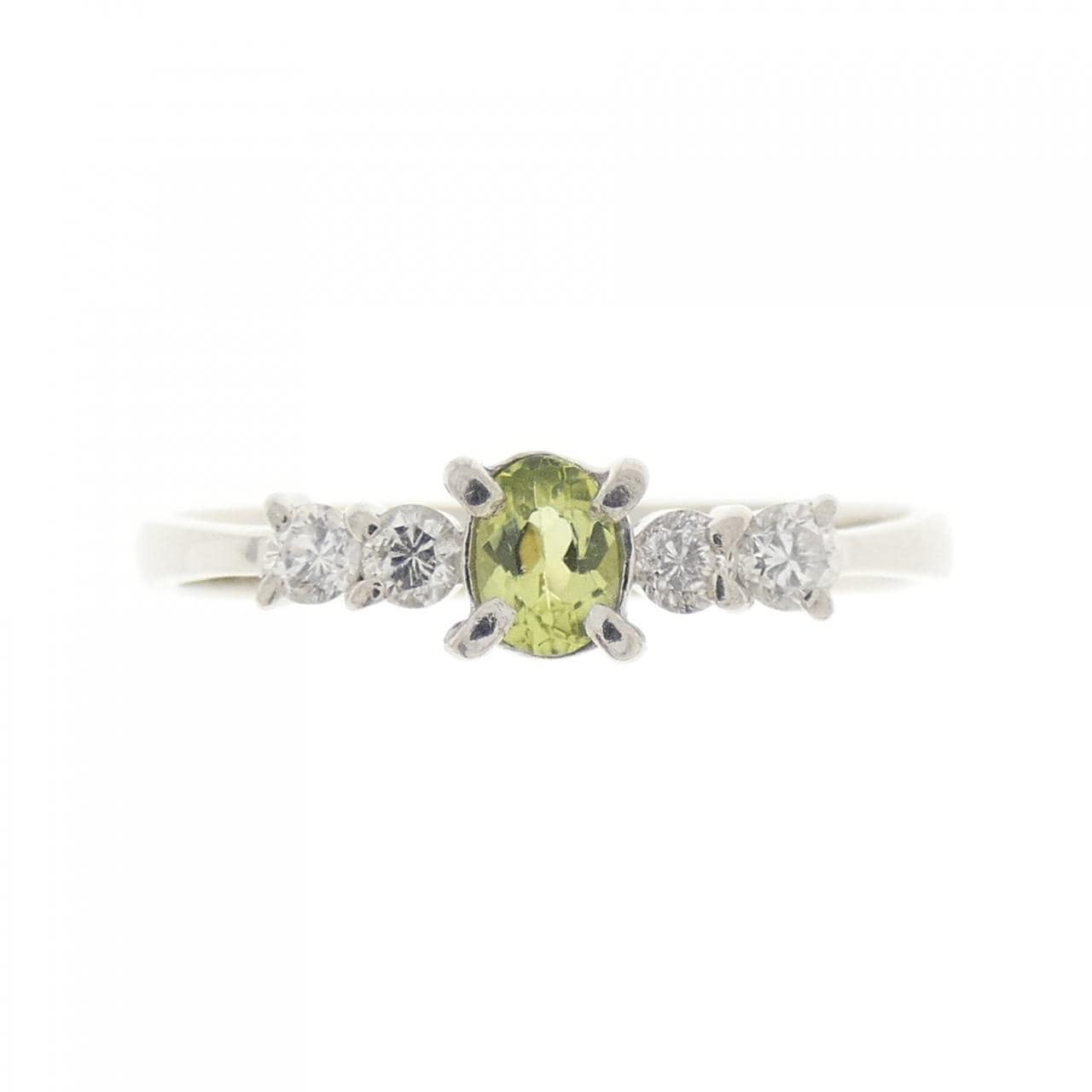 PT900 ペリドット リング 0.12CT
