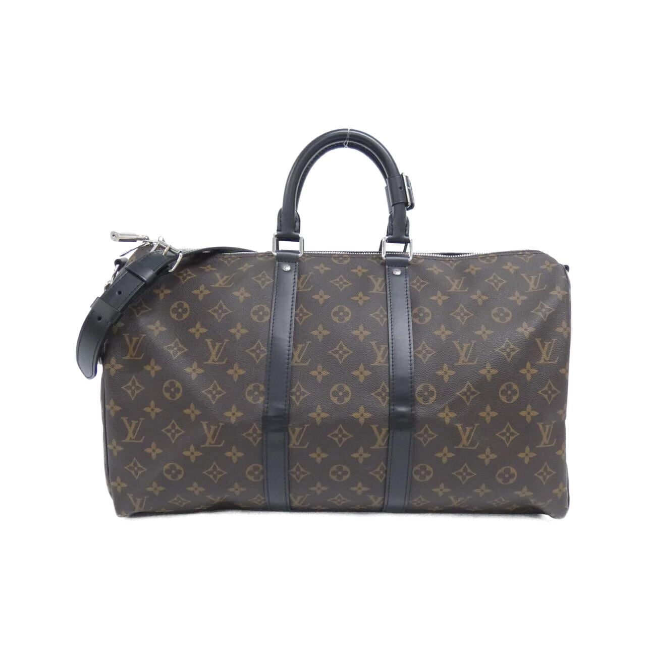 LOUIS VUITTON Monogram Macassar Keepall Bandouliere 45cm M56711 Boston Bag