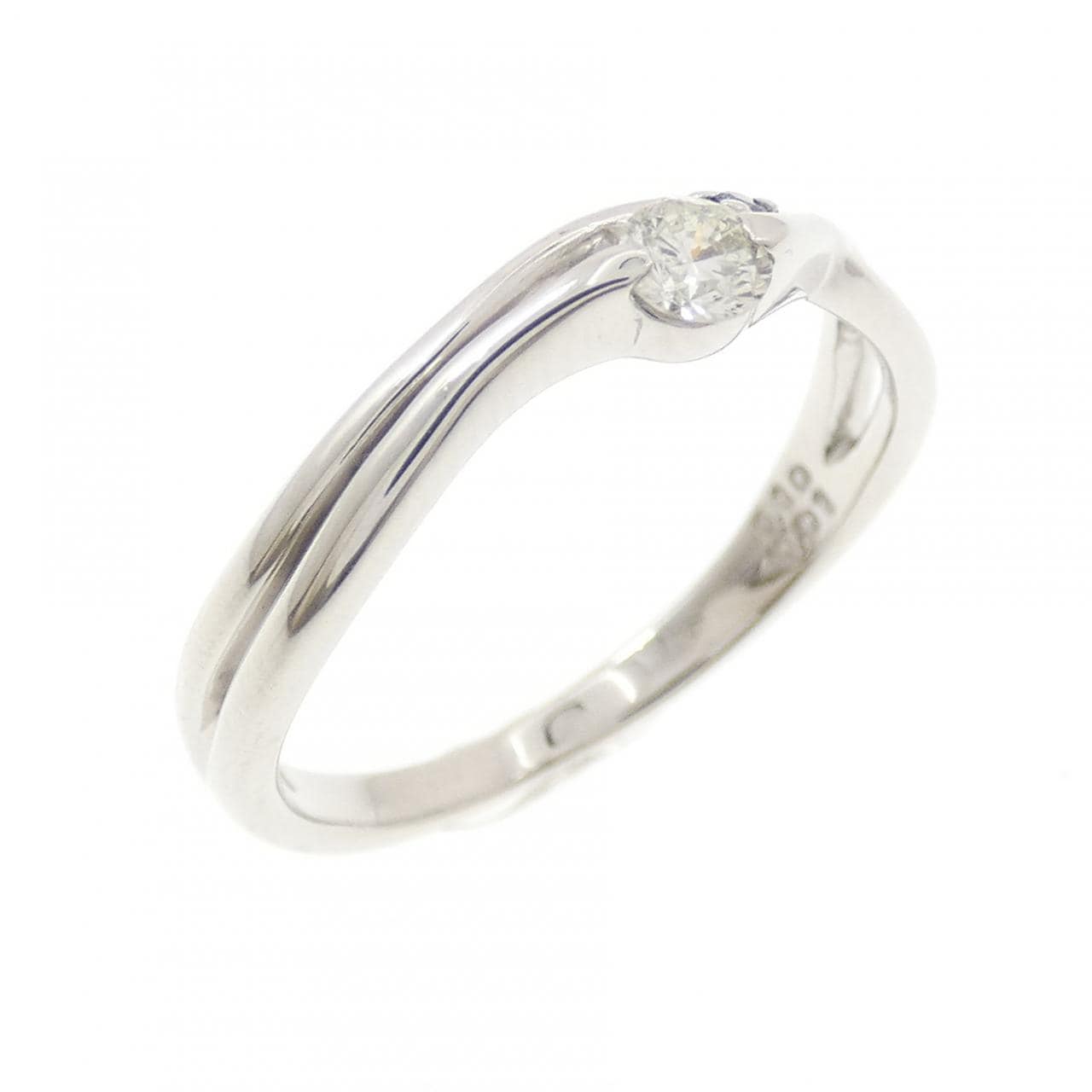 K18WG ダイヤモンド リング 0.10CT