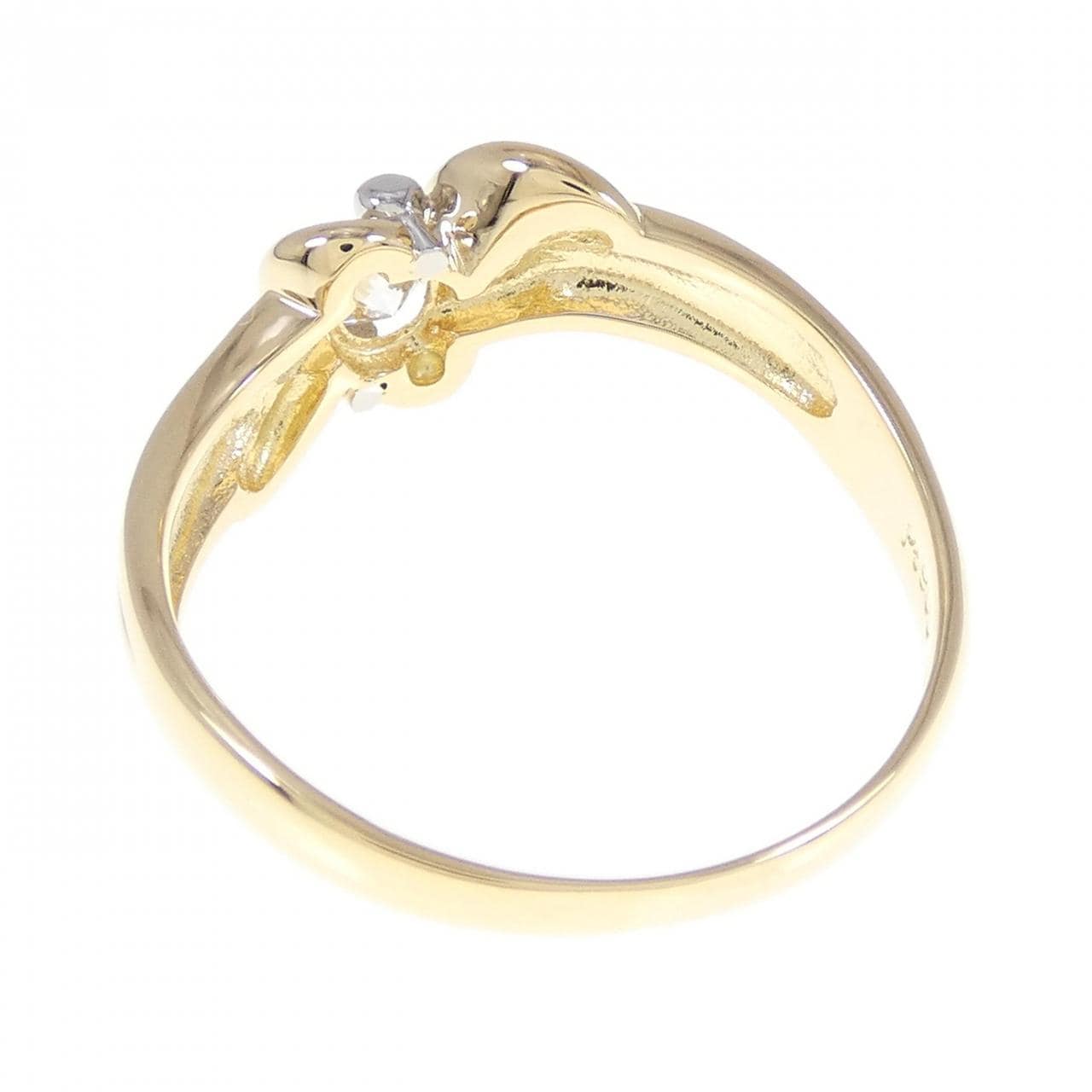 K18YG/PT ダイヤモンド リング 0.225CT