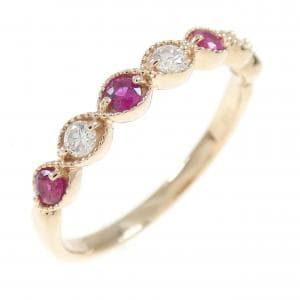 K18PG ルビー リング 0.16CT