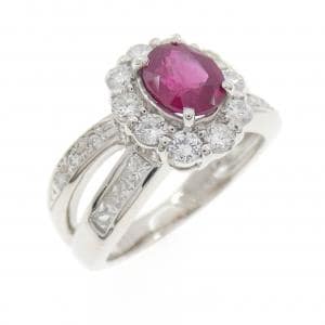 PT900 ルビー リング 1.09CT