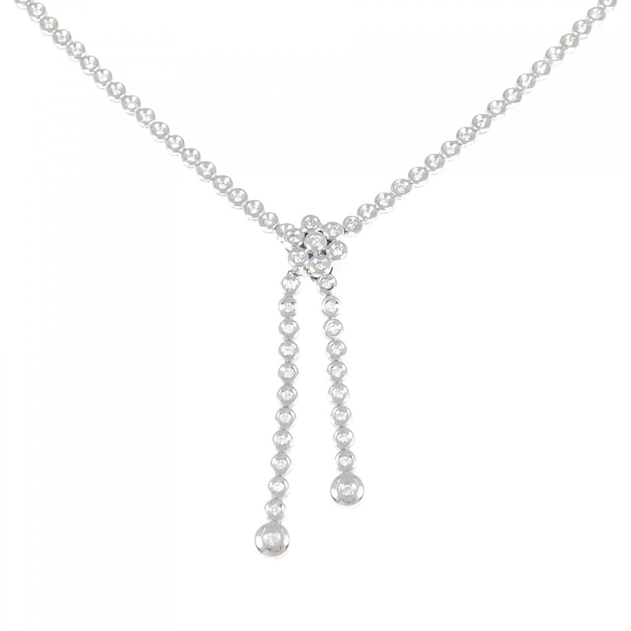 K18WG ダイヤモンド ネックレス 1.50CT