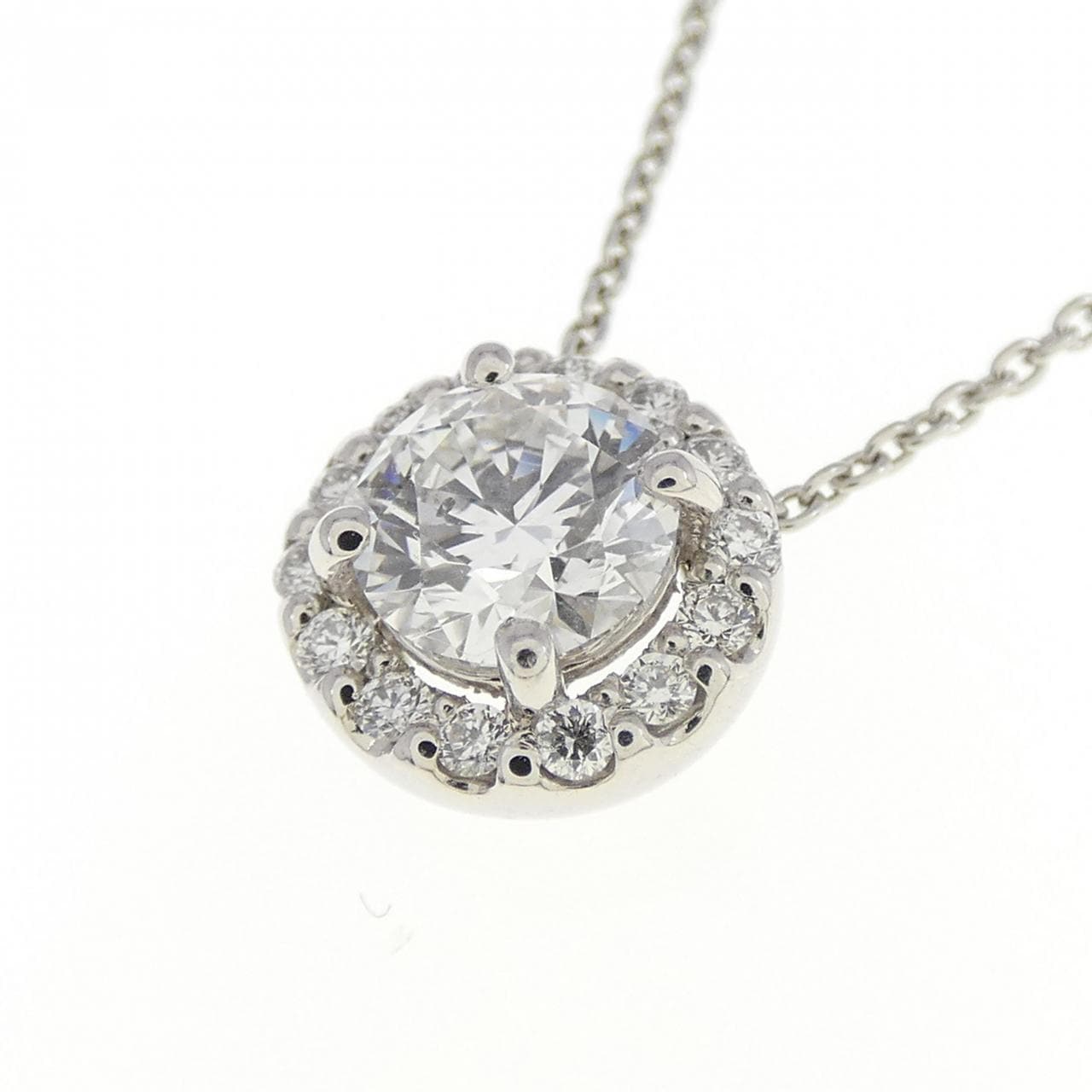 【リメイク】PT ダイヤモンド ネックレス 0.505CT E SI2 3EXT H＆C