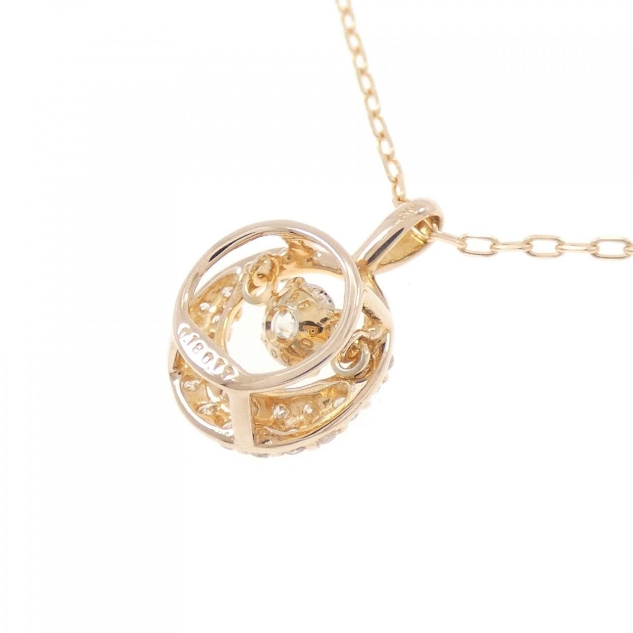 K18PG ダイヤモンド ネックレス 0.18CT