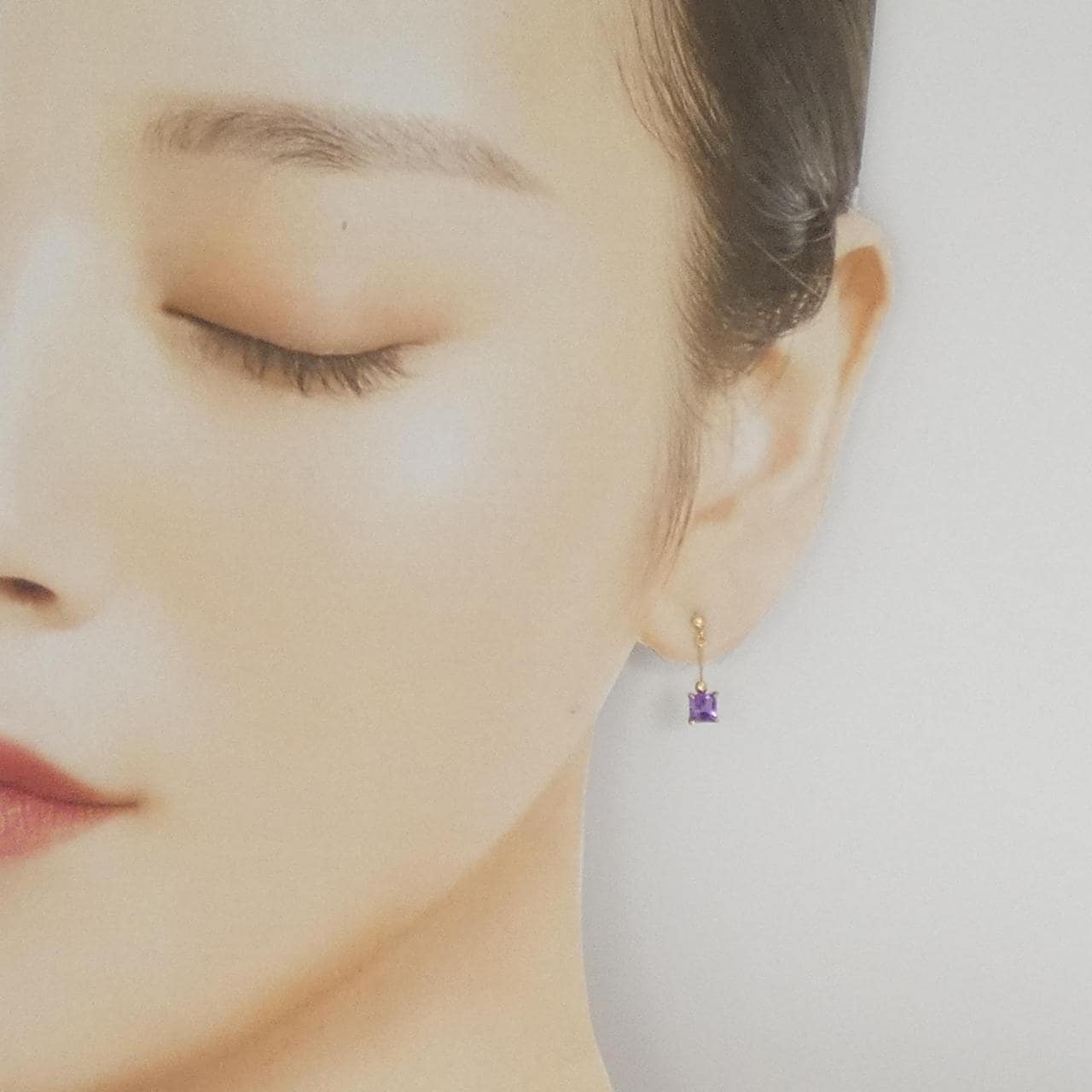 【新品】K18YG アメジスト ピアス