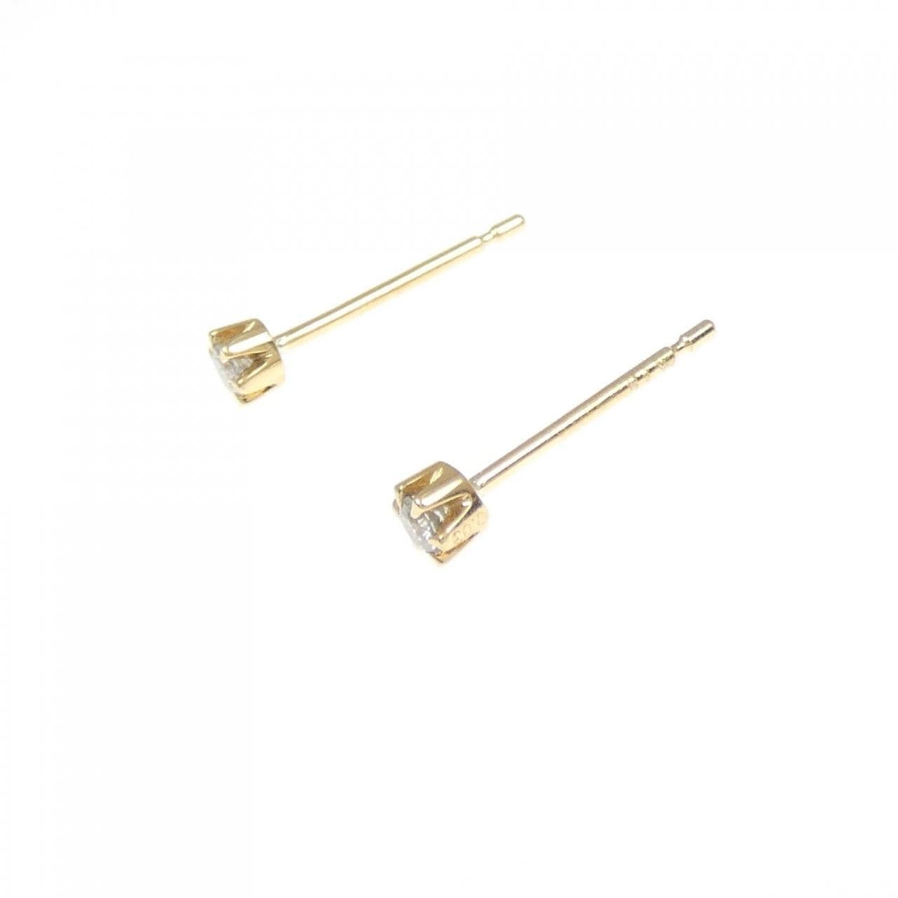 K18YG ダイヤモンド ピアス 0.06CT