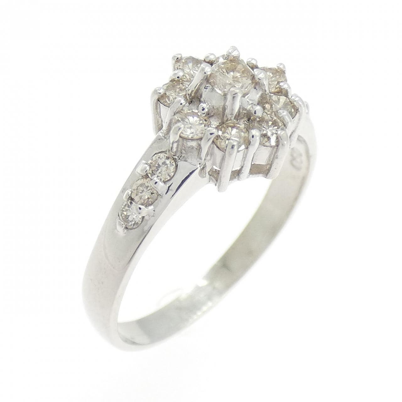 PT900 フラワー ダイヤモンド リング 0.50CT
