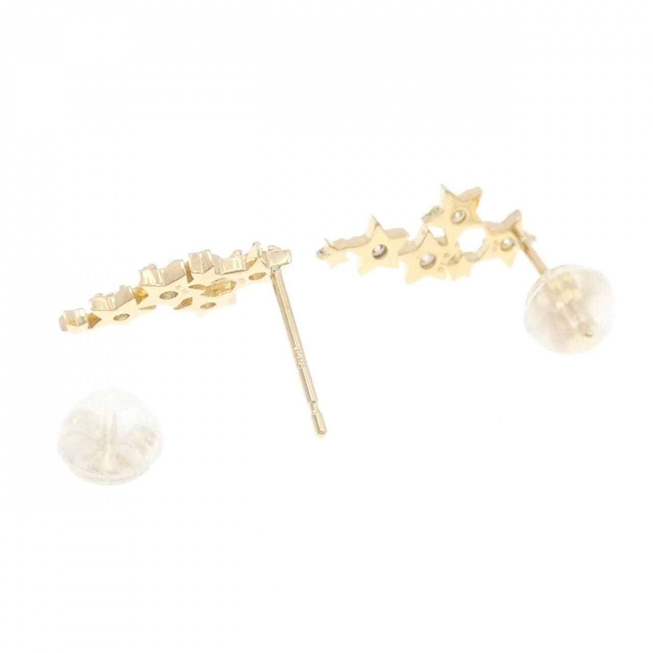 K18YG スター ダイヤモンド ピアス 0.20CT