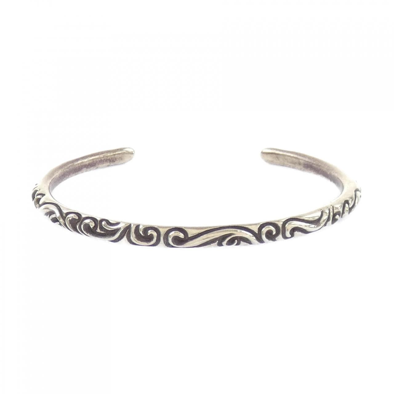 クロムハーツ CHROME HEARTS BANGLE SCROLLBAND 200033406SLVBR3019 BRACELET