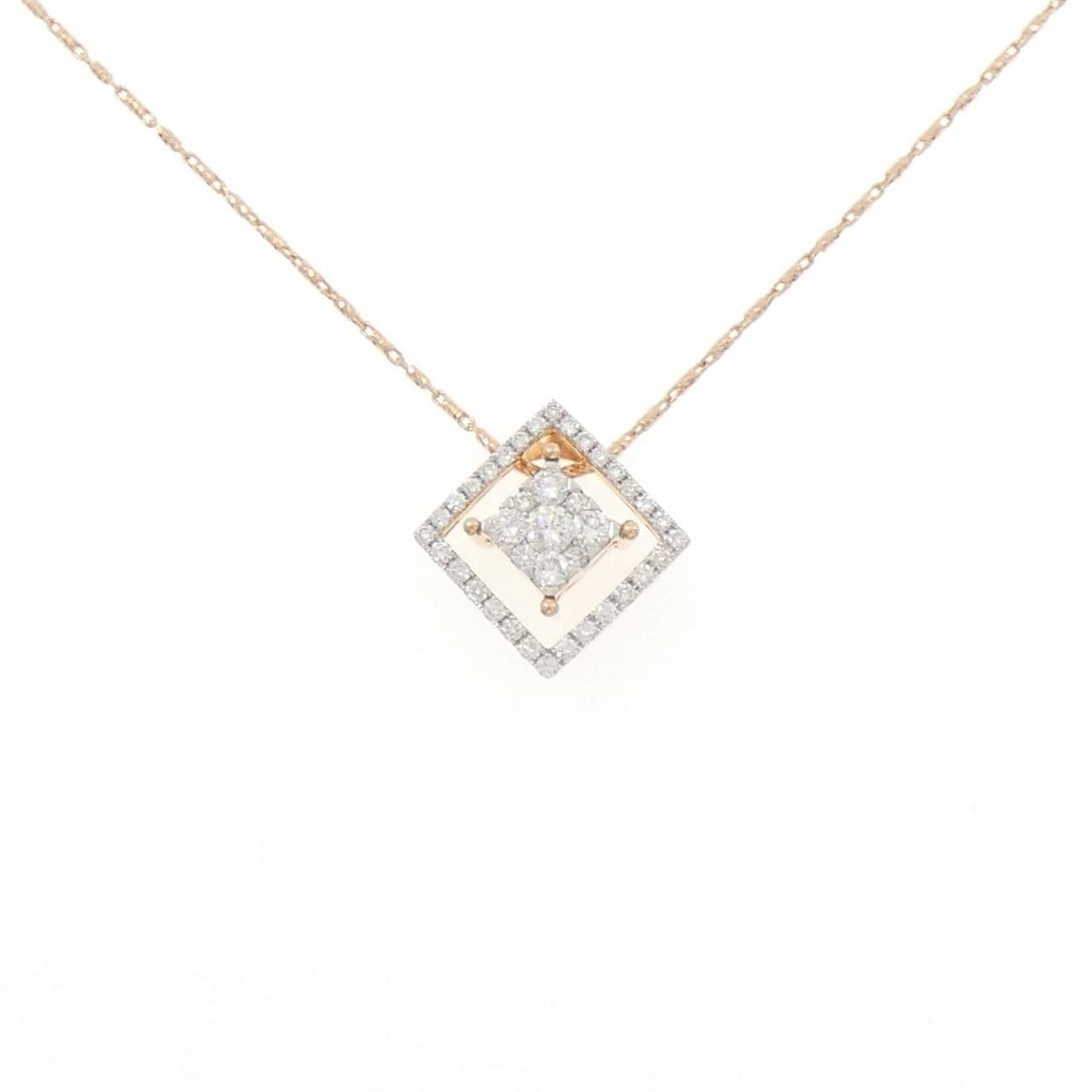 750PG 2WAY ダイヤモンド ネックレス 0.55CT