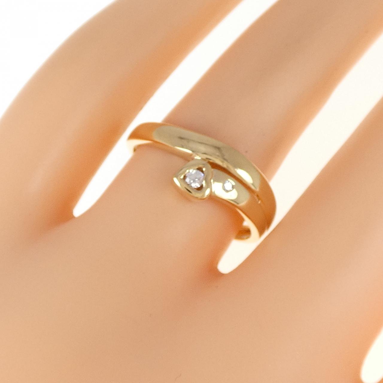 750YG ハート ダイヤモンド リング 0.05CT