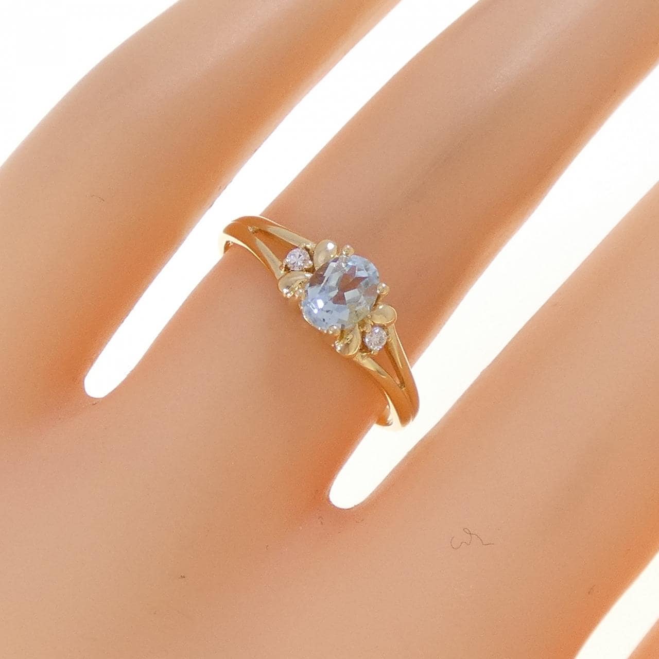 750YG ブルートパーズ リング