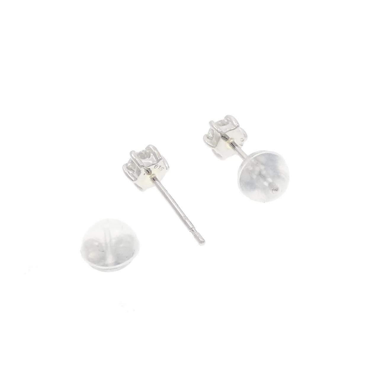 PT900 Solitaire Diamond Earrings 0.31CT