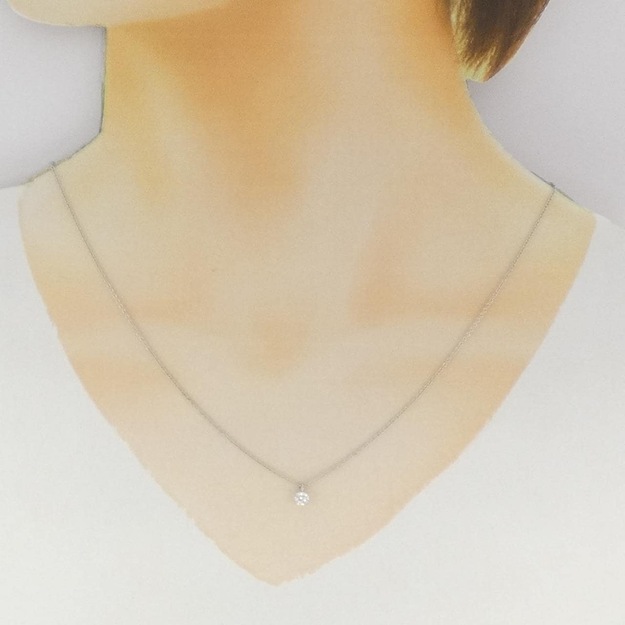 ティファニー ソリティア ネックレス 0.21CT F VVS2 3EXT