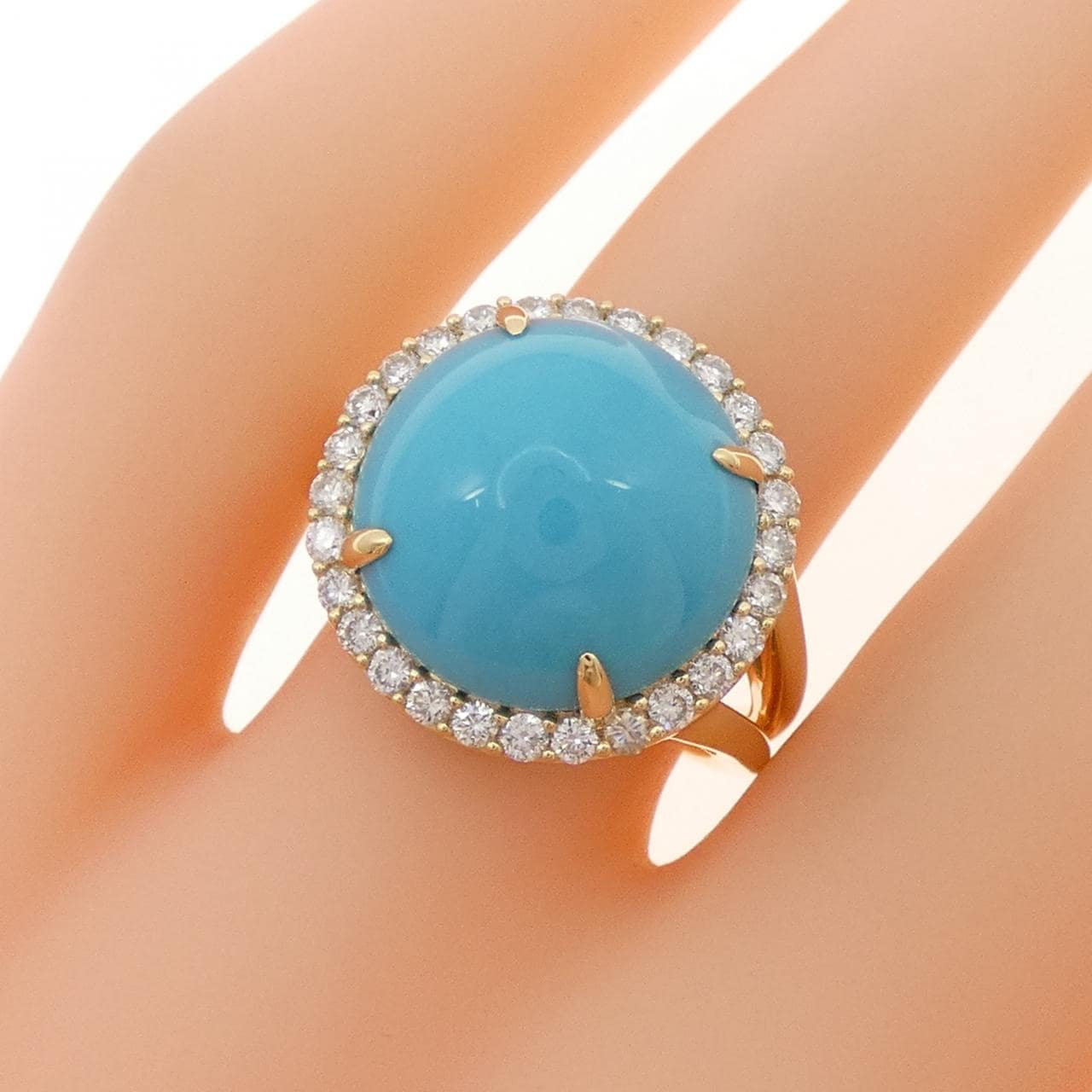 ジーエスティービー ターコイズ リング 7.00CT