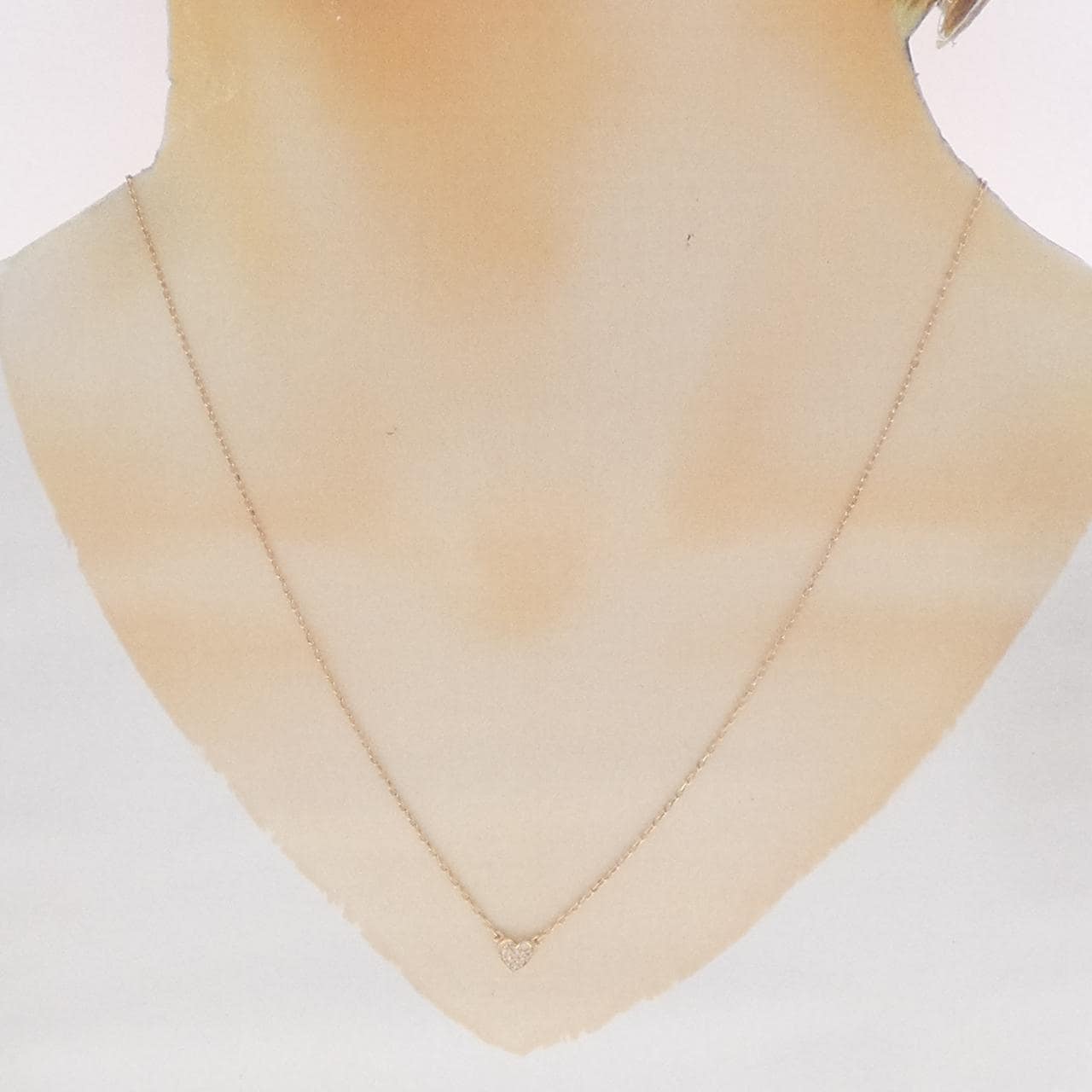 K10PG ハート ダイヤモンド ネックレス 0.04CT
