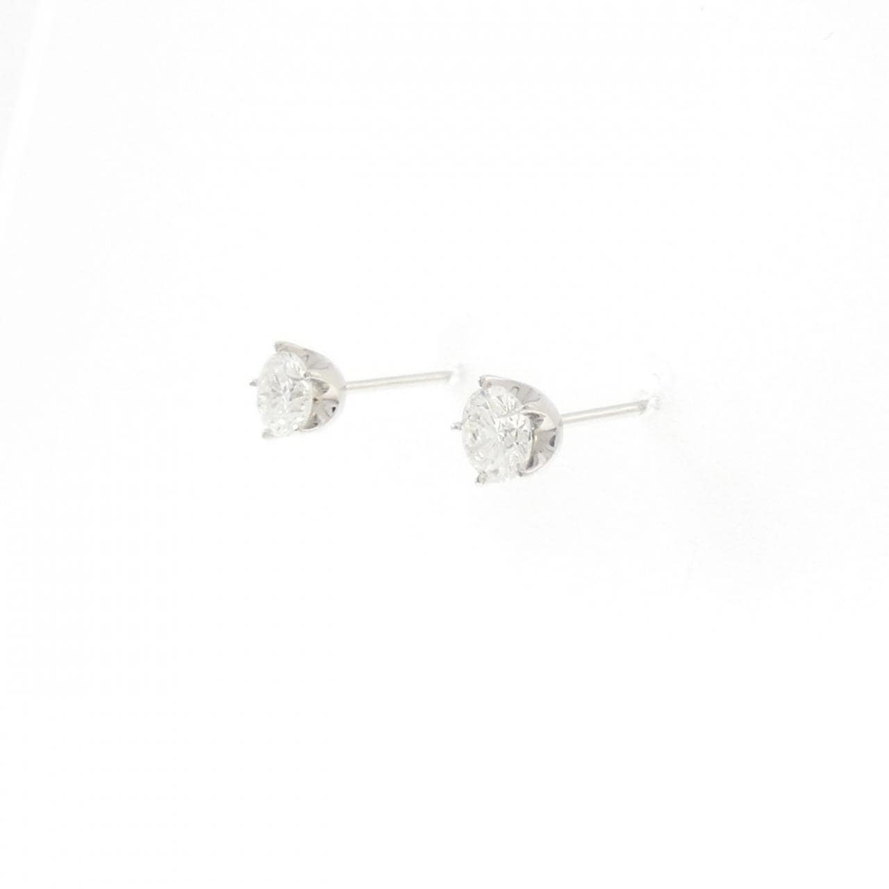 PT900 ソリティア ダイヤモンド ピアス 0.50CT