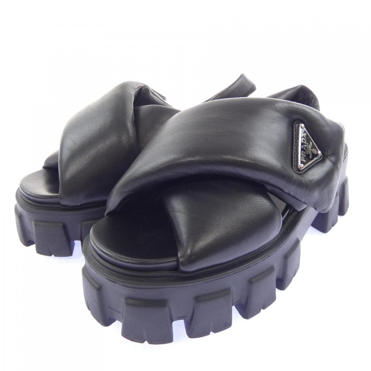 プラダ PRADA モノリス サンダル 1X123N トライアングルロゴ サンダル