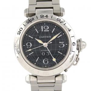 【ノーメンテナンス還元価格】カルティエ パシャC GMTグランデデイト W31049M7 SS 自動巻