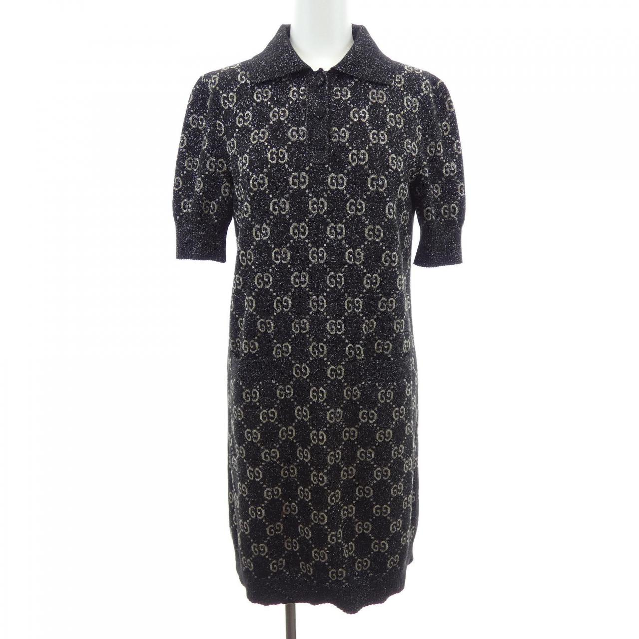 グッチ GUCCI ラメGGジャカード ポロドレス 678437 XKB54 ワンピース