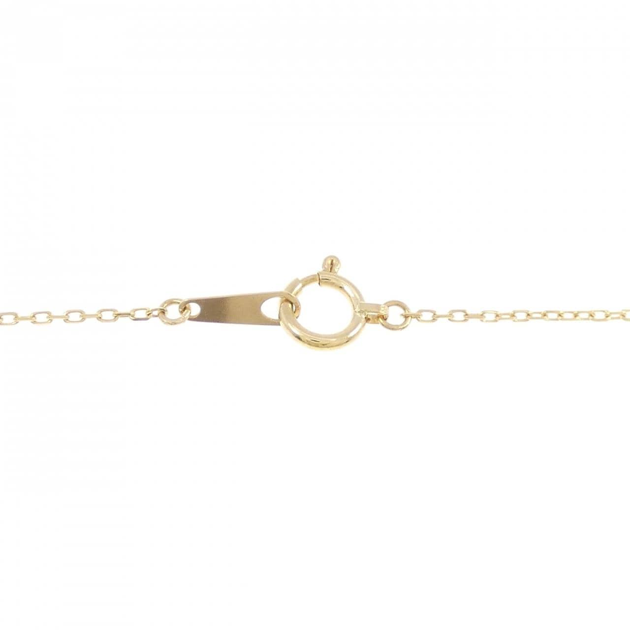 K18YG/K18WG密鑲心形鑽石項鍊 0.73克拉