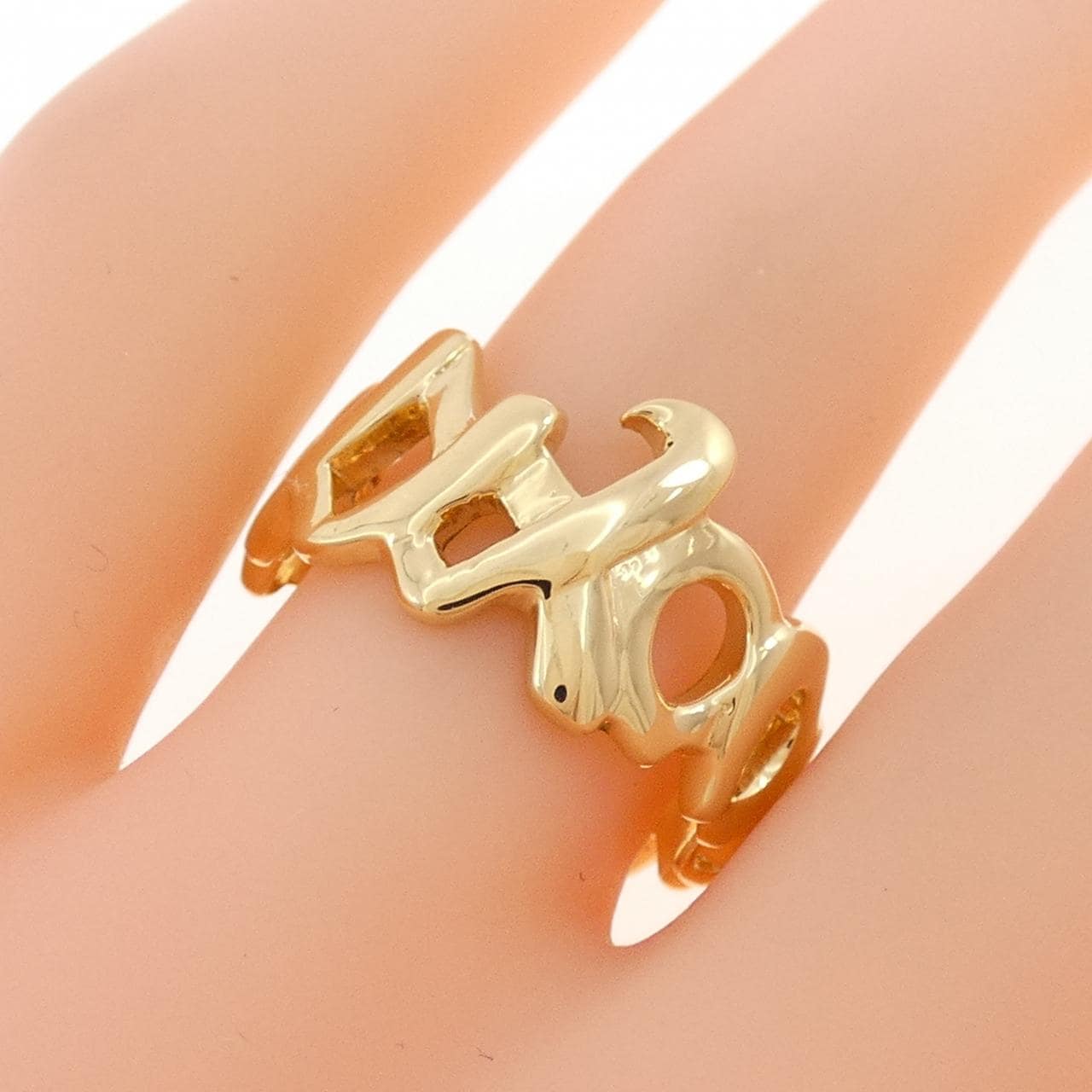 【ヴィンテージ】ティファニー ラブ&キス リング