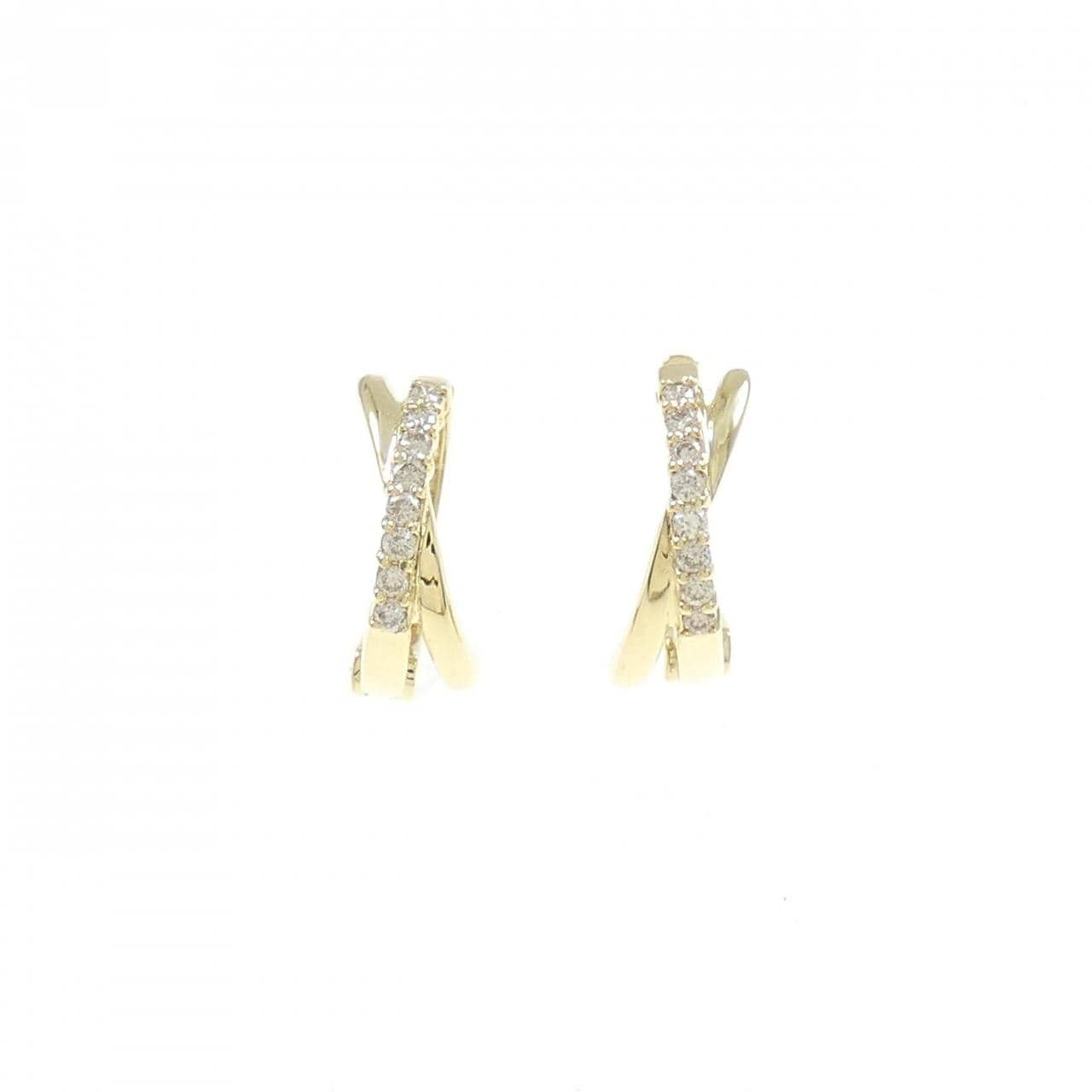 K18YG Diamond earrings 0.08CT