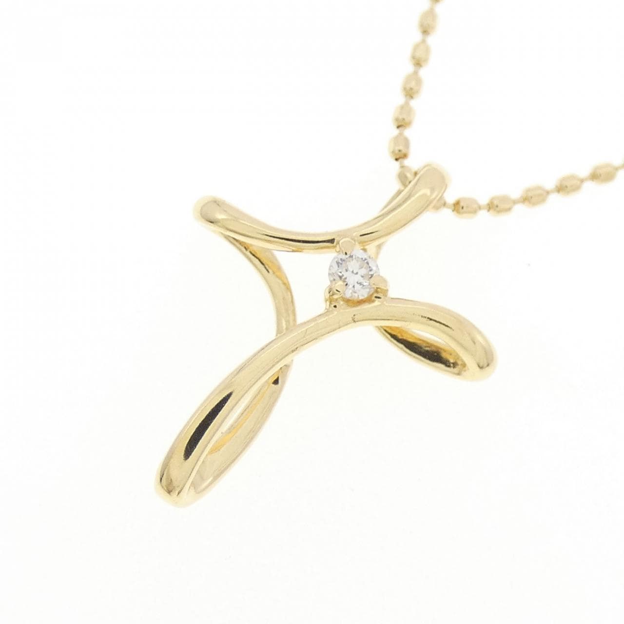 K18YG ダイヤモンド ネックレス 0.02CT