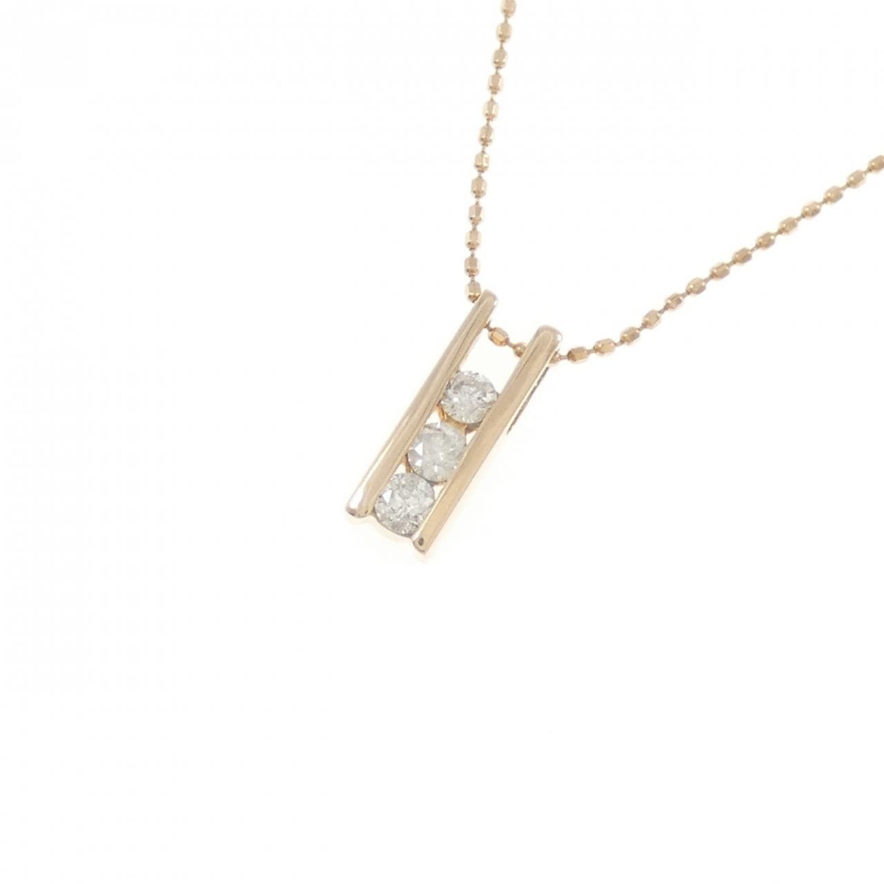 K14PG ダイヤモンド ネックレス 0.20CT