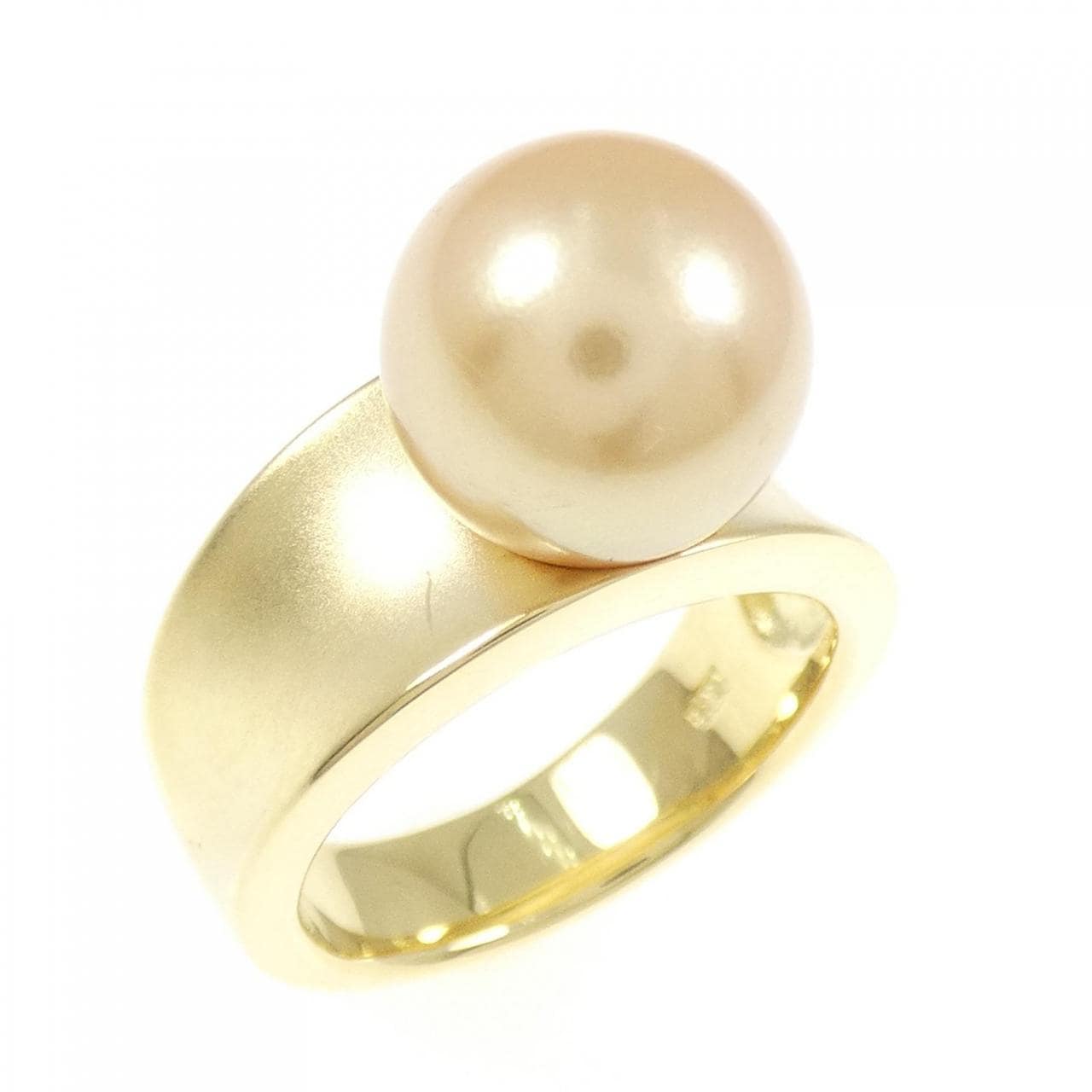 K18YG白蝶珍珠戒指10mm