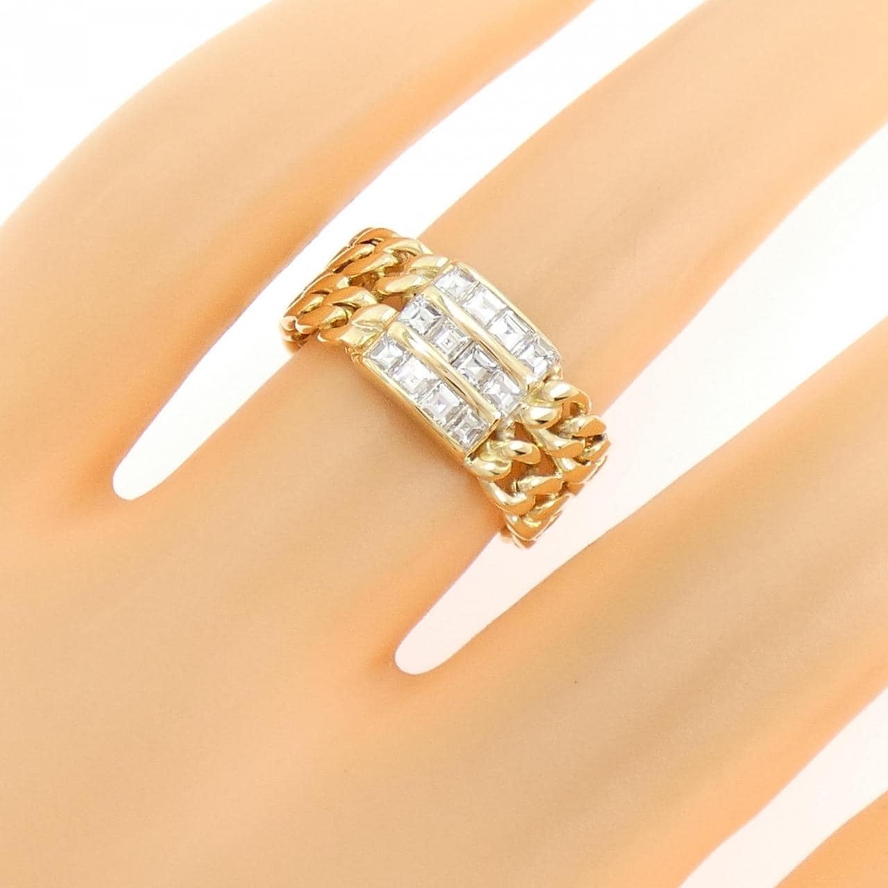 K18YG ダイヤモンド リング 0.46CT