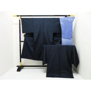 Men&#39;s Ooshima Tsumugi Kimono, Haori and Nagajuban 3-piece set