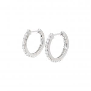 【新品】PT900 フープ ダイヤモンド ピアス 0.40CT