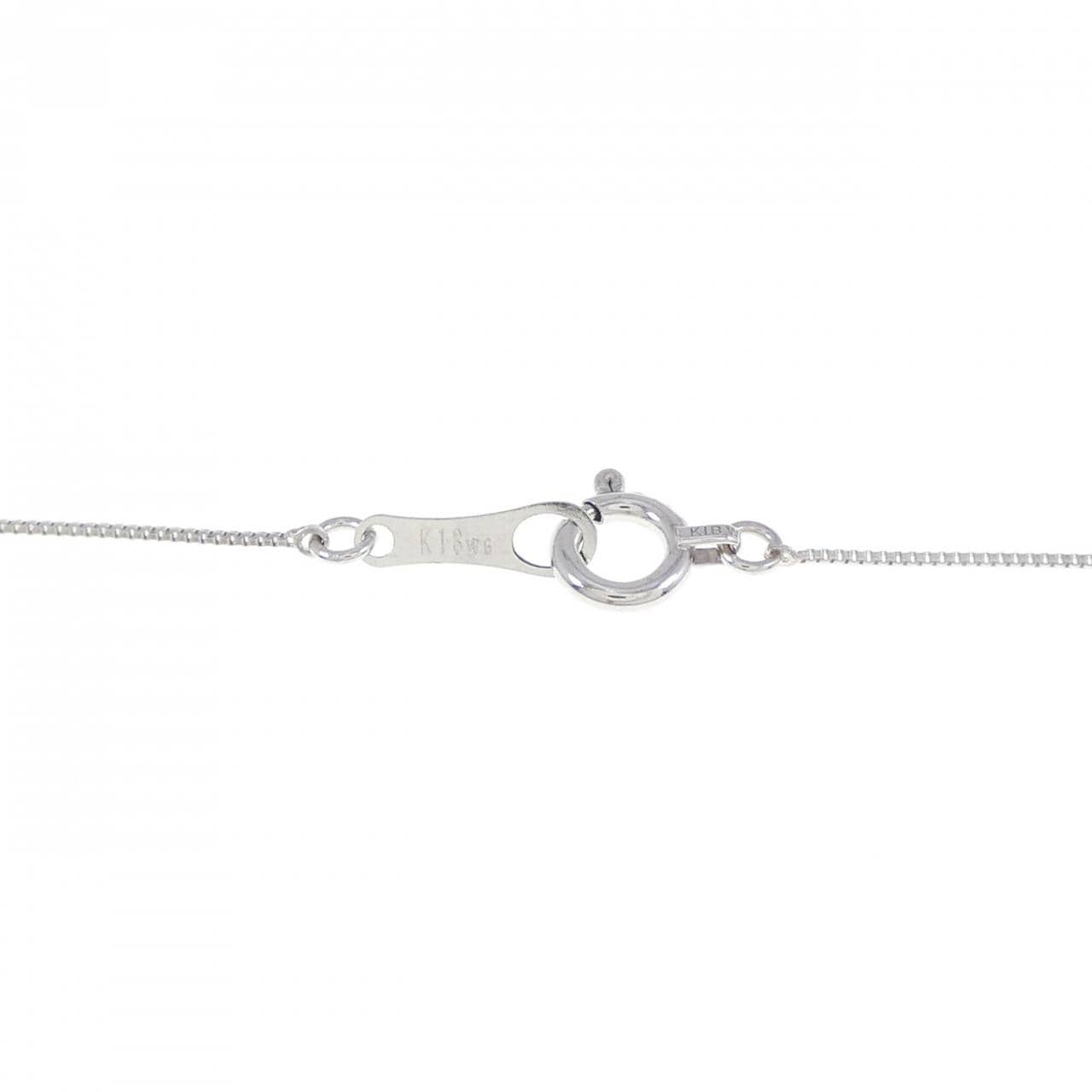 K18WG ダイヤモンド ネックレス 0.10CT