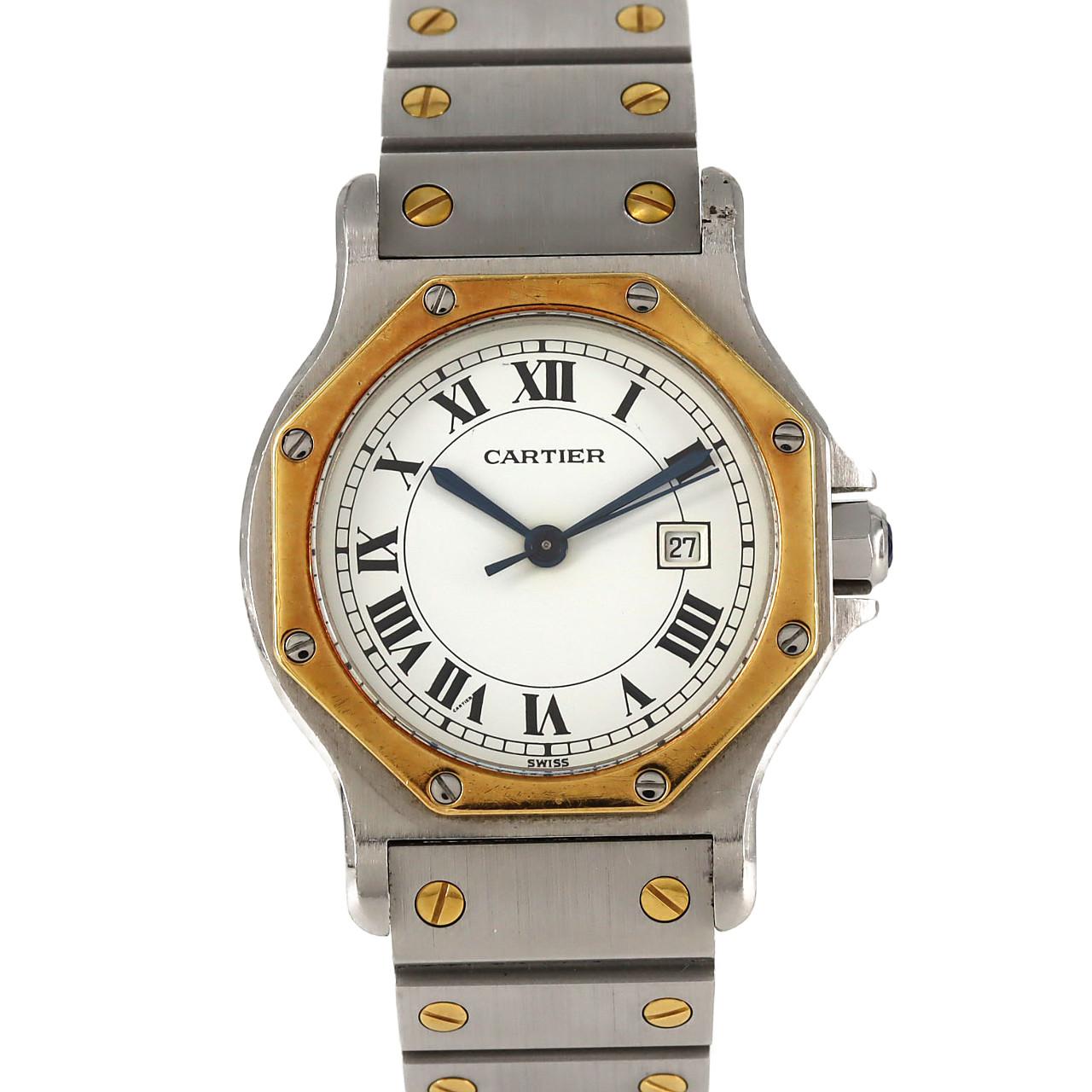 カルティエ サントスオクタゴンLM コンビ 81037288 SSxYG 自動巻