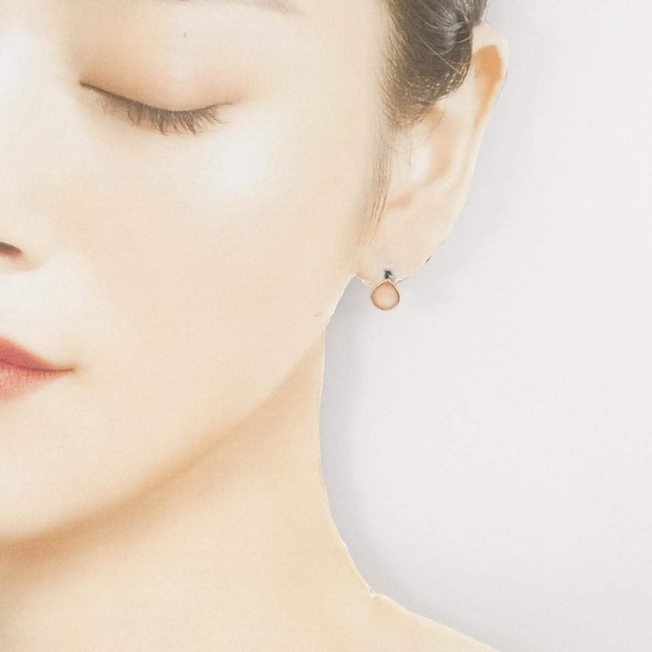 アガット ルチルクオーツ ピアス