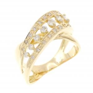 K18YG ダイヤモンド リング 0.40CT