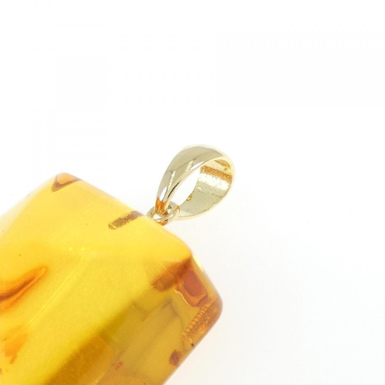 K18YG amber pendant