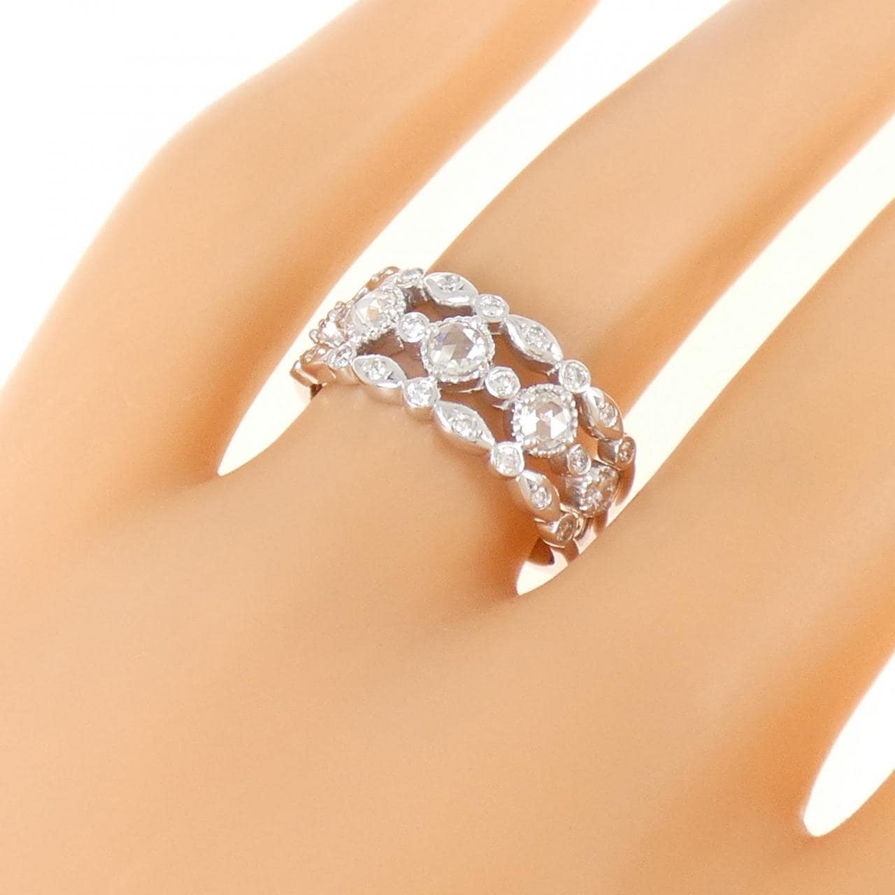 K18WG ダイヤモンド リング 0.36CT