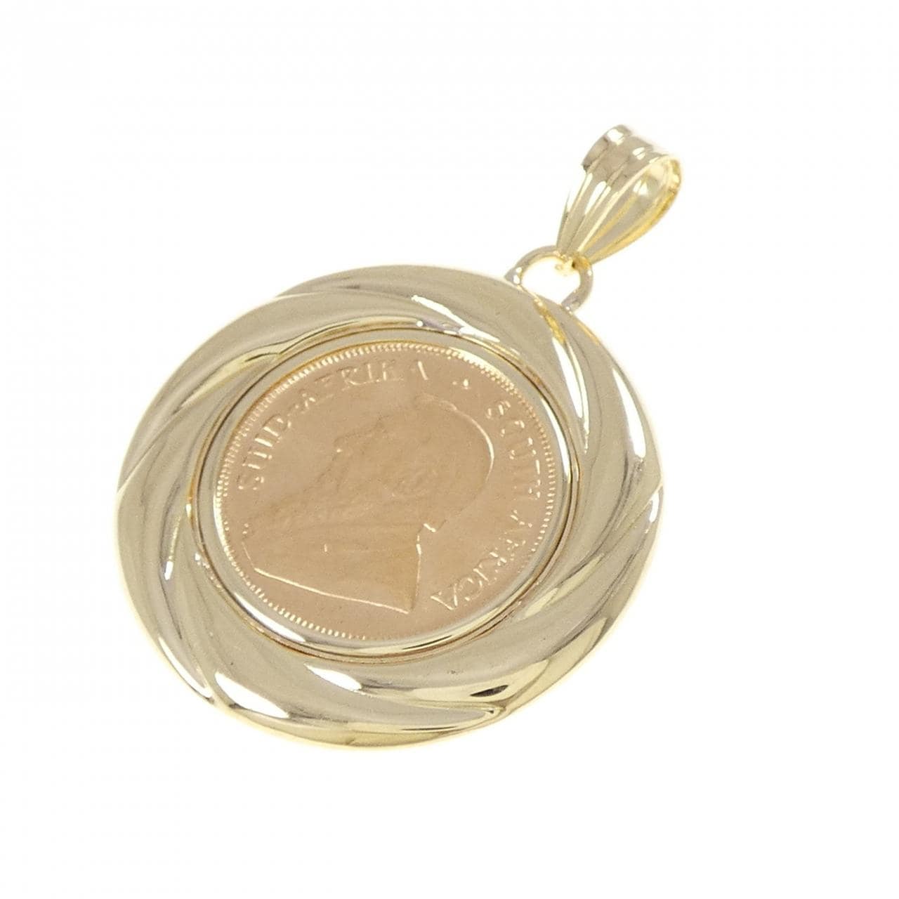 【リメイク】K18YG(枠) コイン ペンダント