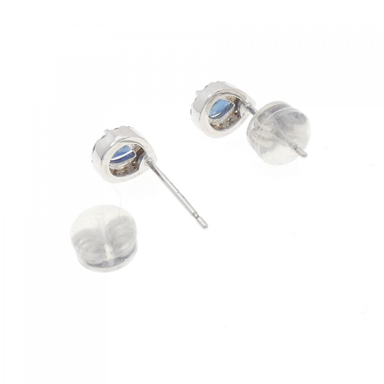 【新品】K18WG サファイヤ ピアス