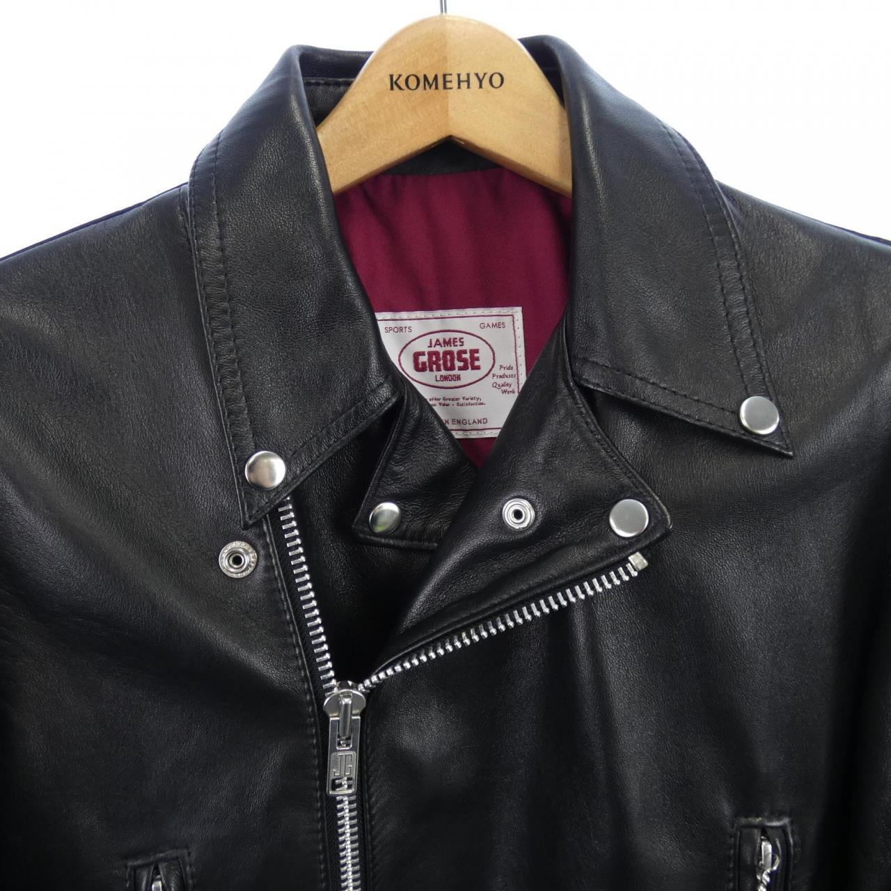 ジェームスグロス JAMES GROSE ニューマニラ レザーライダースジャケット