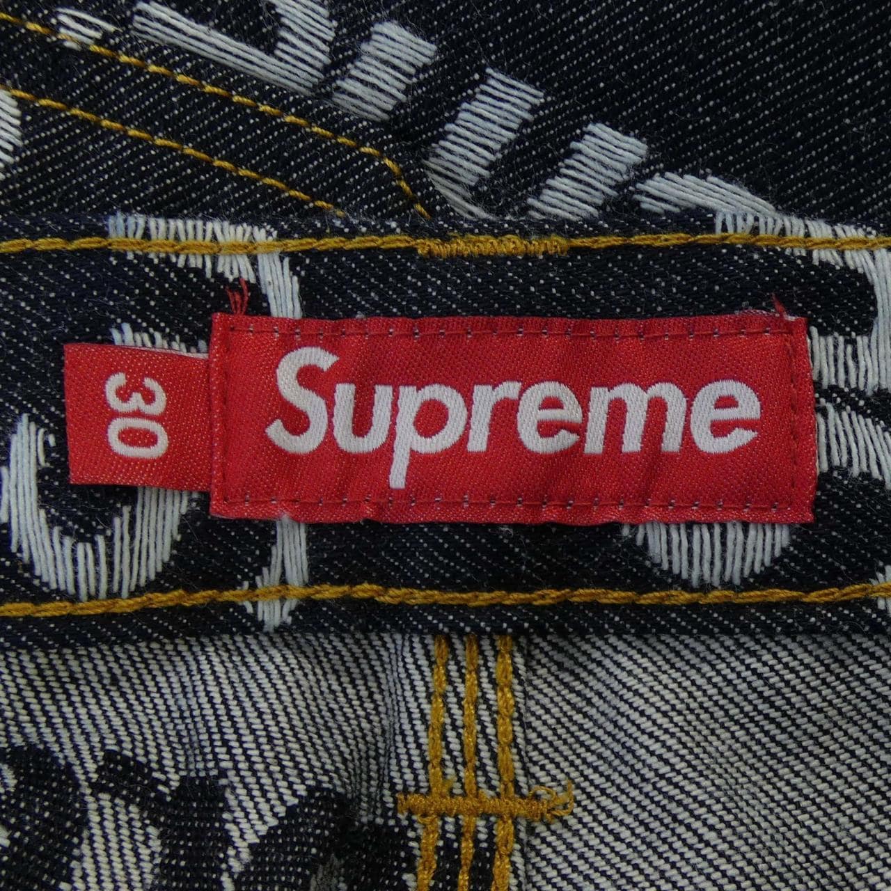 シュプリーム SUPREME Jacquard Logos Double Kne ジーンズ