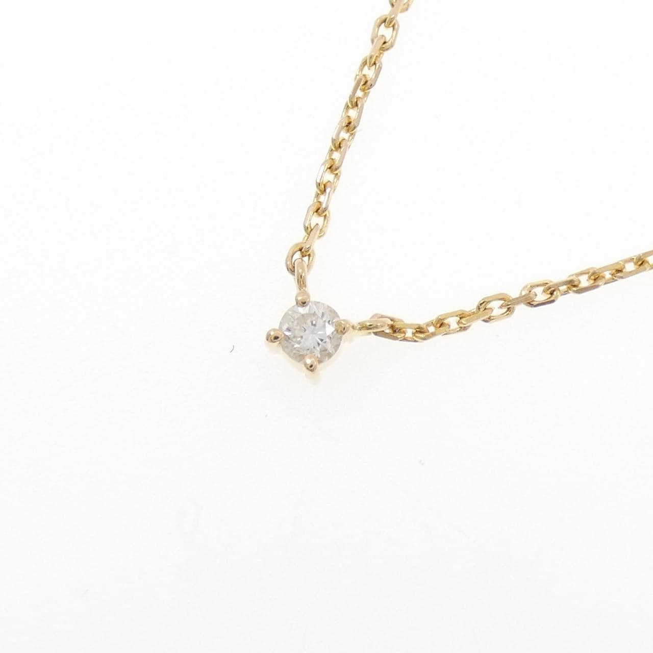 K18YG ソリティア ダイヤモンド ネックレス 0.11CT
