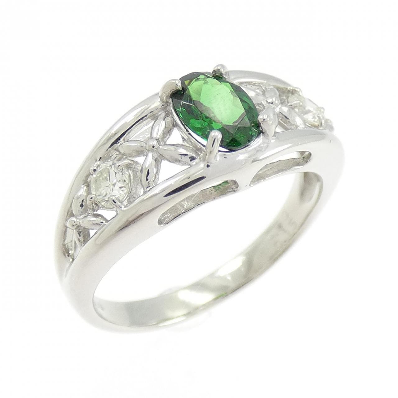 PT900 グリーンガーネット リング 0.50CT