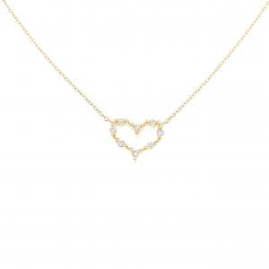 K18YG ハート ダイヤモンド ネックレス 0.10CT